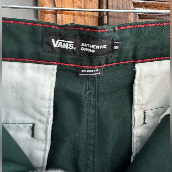 Men’s Vans Authentic Chino Shorts Green Size 36 - Picture 4 of 5